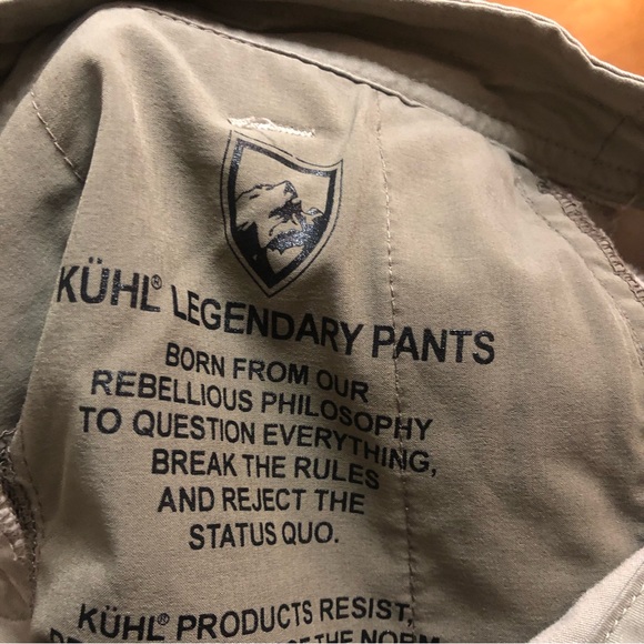KUHL Spire Tan Roll Up Convertible Pants - wear as Capris or Long Pants Sz: 4 - Picture 14 of 15